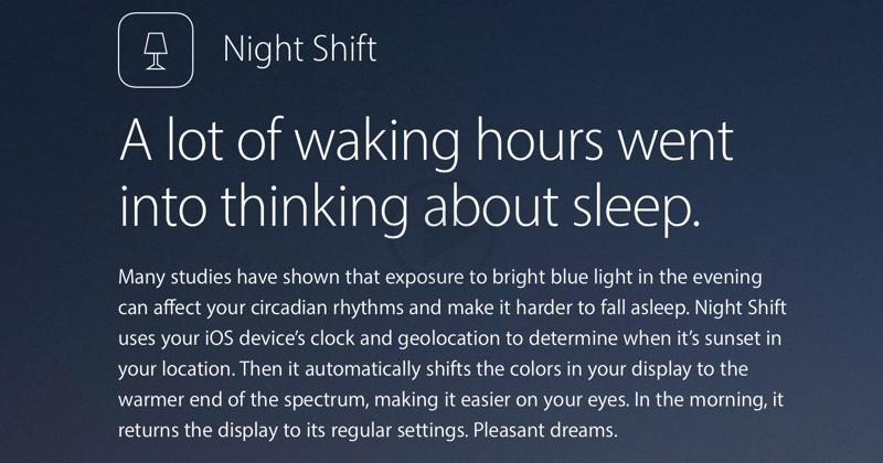 Apple Releases “Night Shift” In Its New iOS