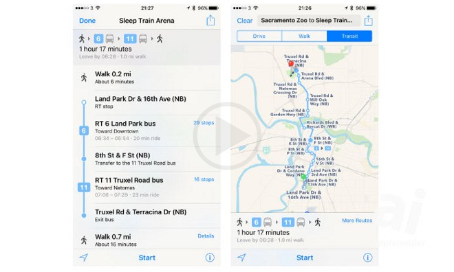 Apple Adds Regional Transit to Maps