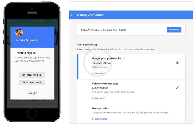 Two Factor Authentication is Simplified with the Login Prompt Process of Google