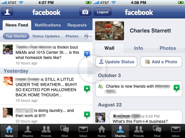 New Home Tab Interface Updated by Facebook Especially for iOS