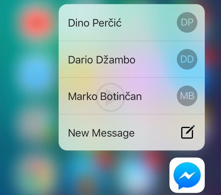 3D Touch Feature Back in Facebook Messenger