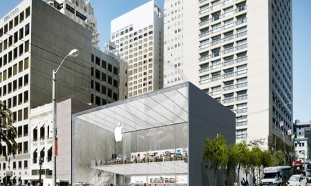 Sliding Doors Made From Glass Are Now Being Out On Apples New Store In San Francisco