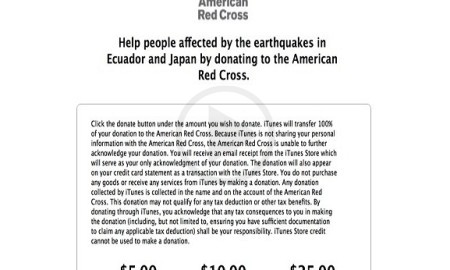 Red Cross And Apple Partner Once Again For Affected Victims Of Ecuador And Japan Earthquakes