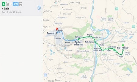 Apple Upgrades Transit Coverage for Prague on Maps